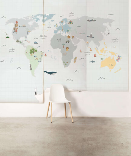 Papel de parede mapa mundi Uauá