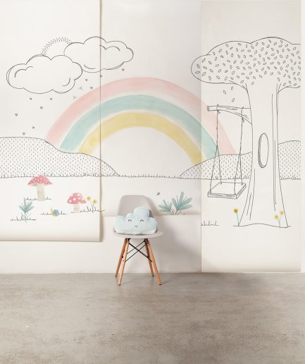 Painel de parede Arco-Íris sob medida