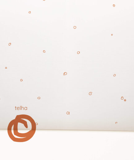 Papel de Parede Pontinhos Giz Uauá cor telha - P25U003