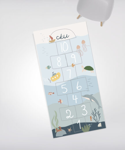 Tapete de borracha Amarelinha Oceano Uauá