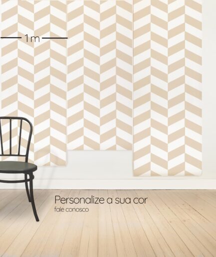P8C260040 - Papel de Parede Herringbone (PERSONALIZE AS CORES)