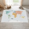 T25U0011 - Tapete Mapa Mundi Divertido